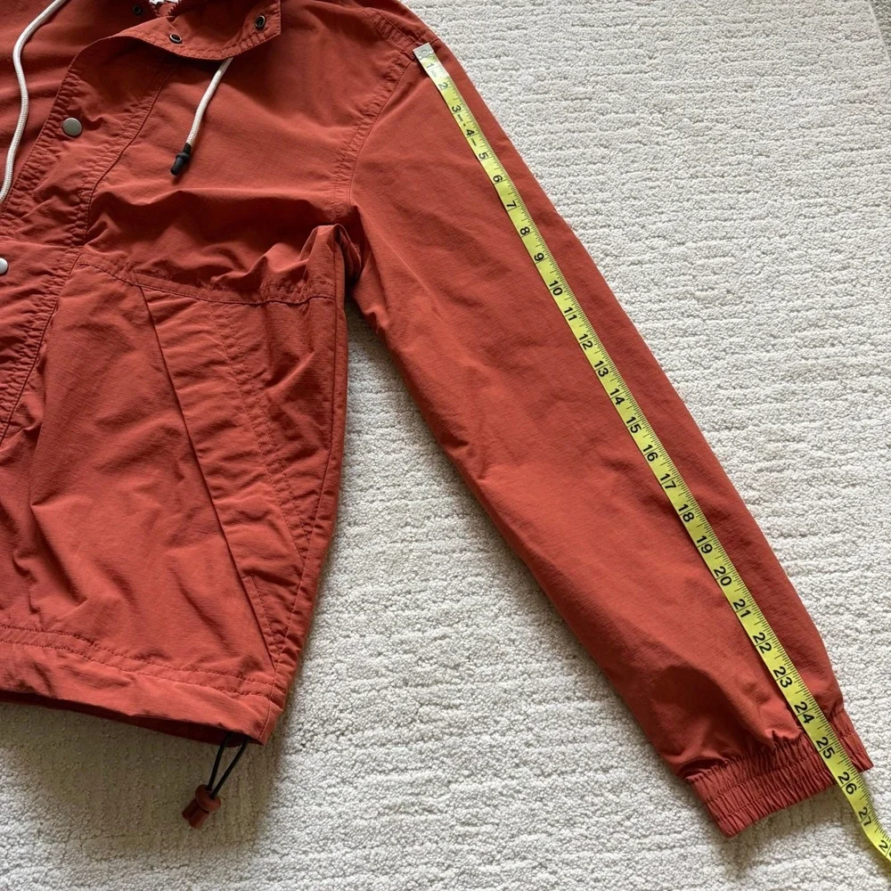 Goodfellow Burnt Orange Water Resistant Hooded Windbreaker Jacket M Outdoor Fall